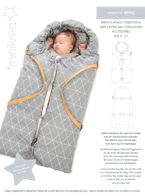 MINIKREA Baby Kørepose – papirmønster 90902